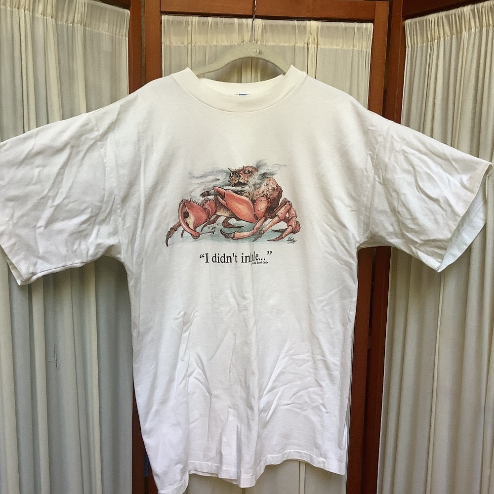 Vintage 1980s Jamaica T-shirt Stoned Crab 100% Cotton Mens Size XL